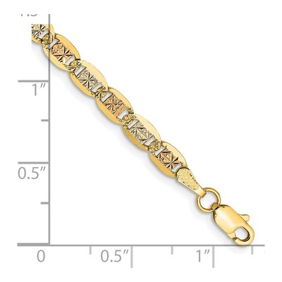 14K Tri-Color Gold 3.8mm Valentino Chain Bracelet – view 3