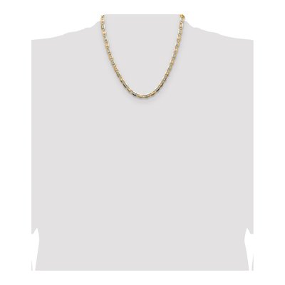 14K Tri-Color Gold 6.1mm Valentino Chain – view 4