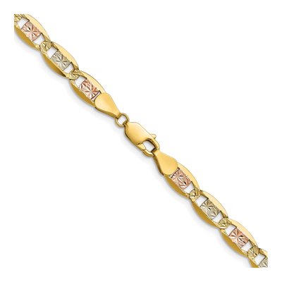14K Tri-Color Gold 6.1mm Valentino Chain – view 3