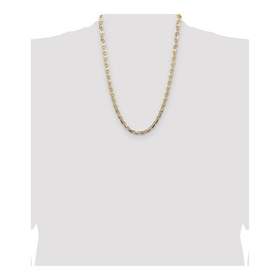 14K Tri-Color Gold 6.1mm Valentino Chain – view 4