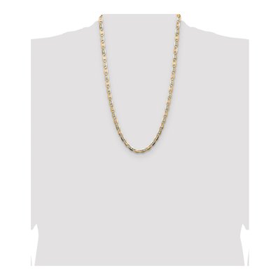 14K Tri-Color Gold 6.1mm Valentino Chain – view 4