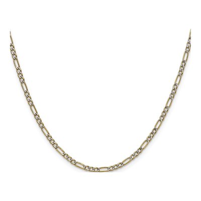 14K Yellow Gold 2.3mm Semi-Solid Figaro Chain – view 2