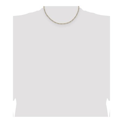 14K Yellow Gold 2.3mm Semi-Solid Figaro Chain – view 4