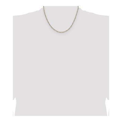 14K Yellow Gold 2.3mm Semi-Solid Figaro Chain – view 4