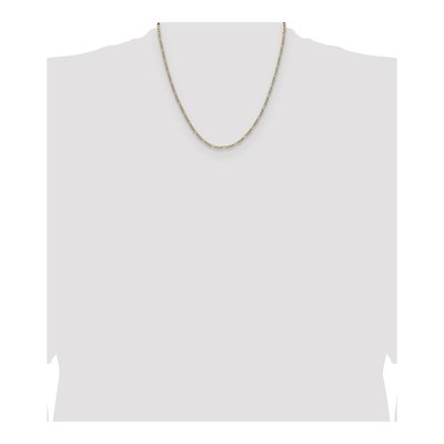 14K Yellow Gold 2.3mm Semi-Solid Figaro Chain – view 4