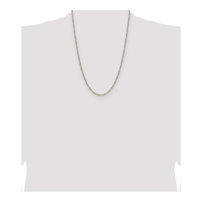 14K Yellow Gold 2.3mm Semi-Solid Figaro Chain – view 4