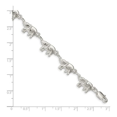 Sterling Silver Elephants Bracelet – view 4