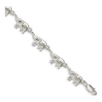 Sterling Silver Elephants Bracelet