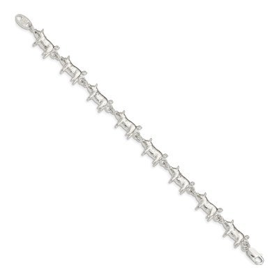 Sterling Silver Pig Bracelet – view 3