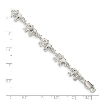 Sterling Silver Elephants Bracelet – view 4