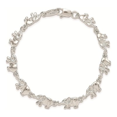 Sterling Silver Elephants Bracelet – view 5