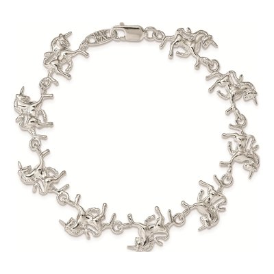 Sterling Silver Unicorns Bracelet – view 5