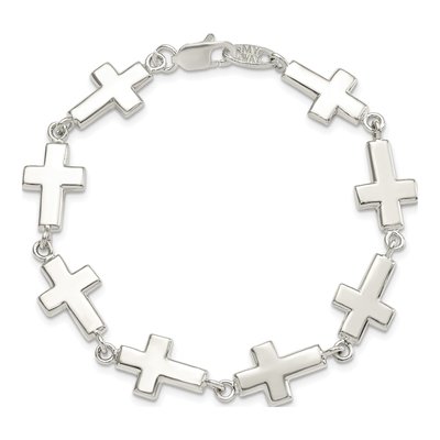 Sterling Silver Crosses Bracelet – view 5