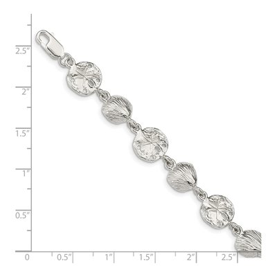 Sterling Silver Seashells Sand Dollars Bracelet – view 3