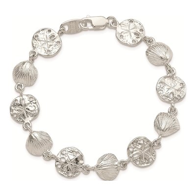 Sterling Silver Seashells Sand Dollars Bracelet – view 4