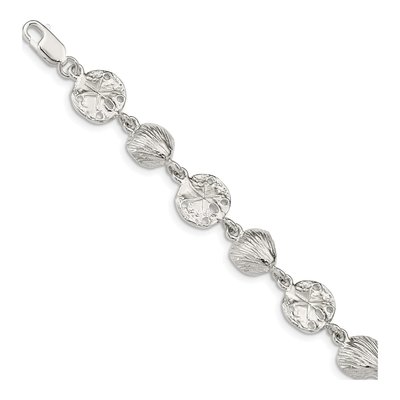 Sterling Silver Seashells Sand Dollars Bracelet