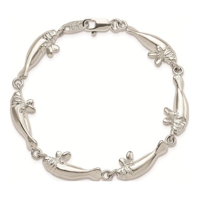 Sterling Silver Manatees Bracelet – view 5