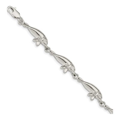 Sterling Silver Manatees Bracelet