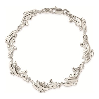 Sterling Silver Dolphins Bracelet – view 5