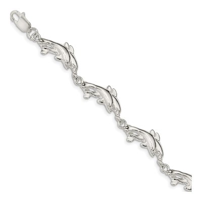 Sterling Silver Dolphins Bracelet