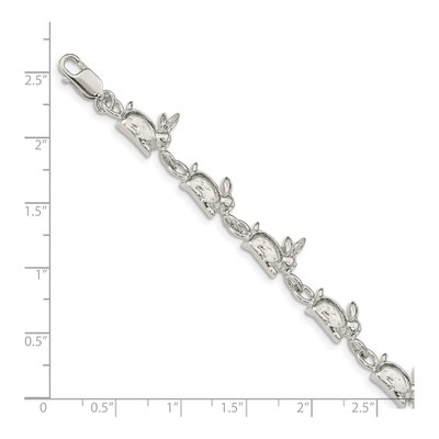 Sterling Silver Rabbits Bracelet – view 4