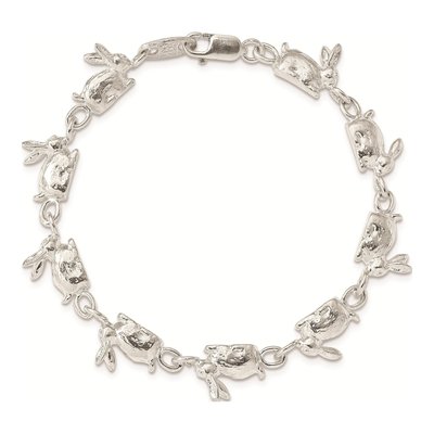 Sterling Silver Rabbits Bracelet – view 5