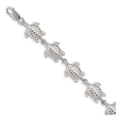 Sterling Silver Sea Turtles Bracelet