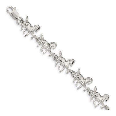 Sterling Silver Horses Bracelet