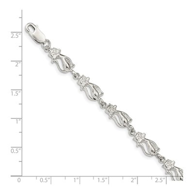Sterling Silver Cats Bracelet – view 4