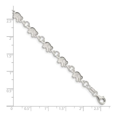 Sterling Silver Elephant Bracelet – view 4