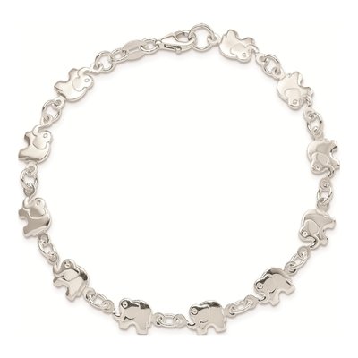 Sterling Silver Elephant Bracelet – view 5