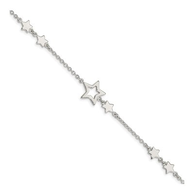 Sterling Silver Star Station Bracelet