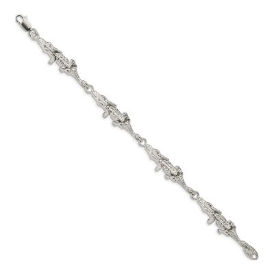 Sterling Silver Alligator Bracelet – view 3