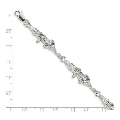 Sterling Silver Alligator Bracelet – view 4