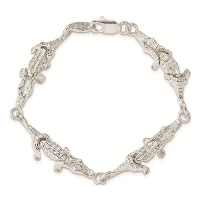 Sterling Silver Alligator Bracelet – view 5