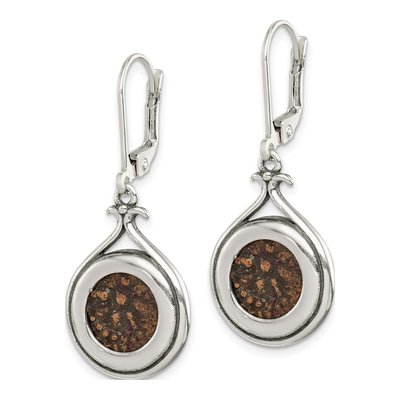 Sterling Silver Widow's Mite Coin Leverback Earrings – view 3