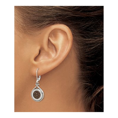 Sterling Silver Widow's Mite Coin Leverback Earrings – view 4