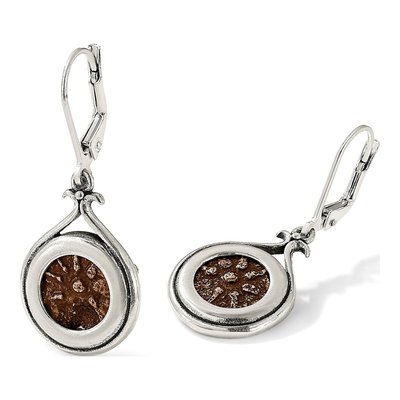 Sterling Silver Widow's Mite Coin Leverback Earrings – view 7