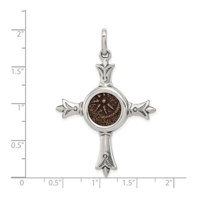 Sterling Silver Widow's Mite Coin Cross Pendant – view 5