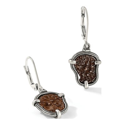 Sterling Silver Widow's Mite Coin Leverback Earrings – view 7