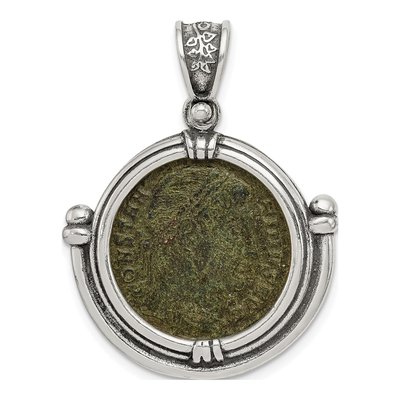 Sterling Silver Ancient Coins Constantine I Coin Pendant