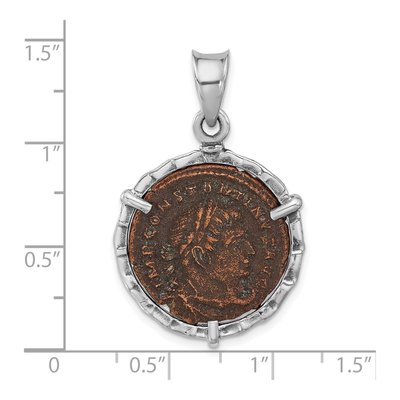 Sterling Silver Ancient Roman Coin Pendant – view 5