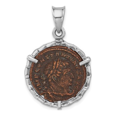 Sterling Silver Ancient Roman Coin Pendant