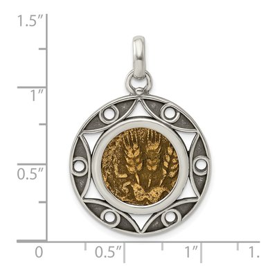 Sterling Silver Antiqued Agrippa Coin Pendant – view 5
