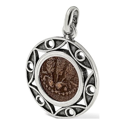 Sterling Silver Antiqued Agrippa Coin Pendant – view 6
