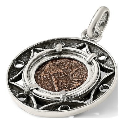 Sterling Silver Antiqued Agrippa Coin Pendant – view 7