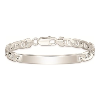 Sterling Silver Anchor ID Bracelet – view 3
