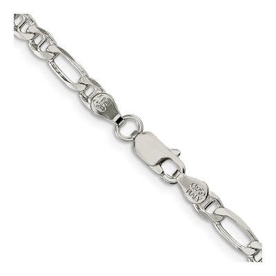 Sterling Silver 3.75mm Figaro Anchor Chain – view 3