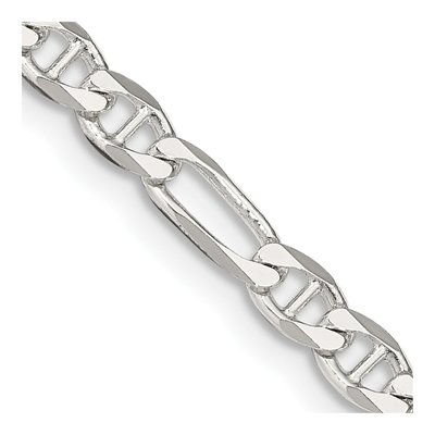 Sterling Silver 3.75mm Figaro Anchor Chain