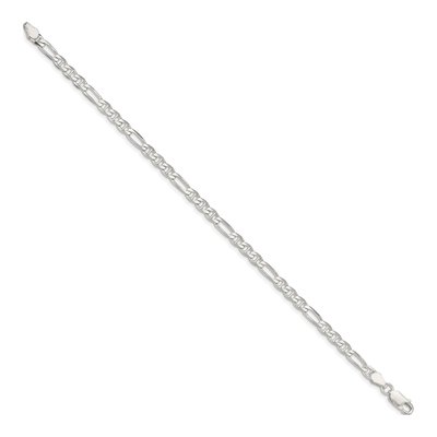 Sterling Silver 3.75mm Figaro Anchor Chain Bracelet – view 2